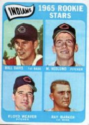 1965 Topps Baseball Cards      546     Rookie Stars-Bill Davis RC-Mike Hedlund RC-Ray Barker-Floyd Weaver RC